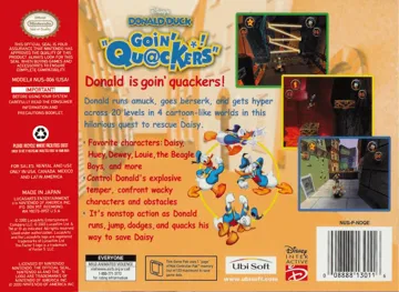 Donald Duck - Goin' Quackers (USA) (En,Fr,De,Es,It) box cover back